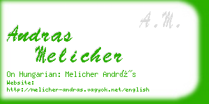 andras melicher business card